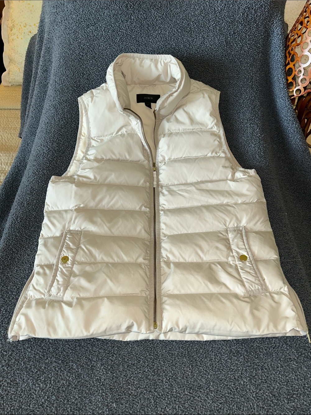 J. Crew Off-White 100 % Down Vest